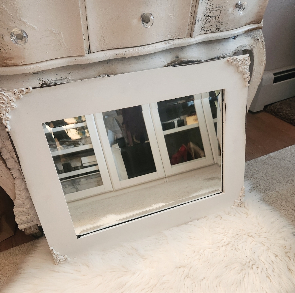 Shabby chic Hand Painted mirror